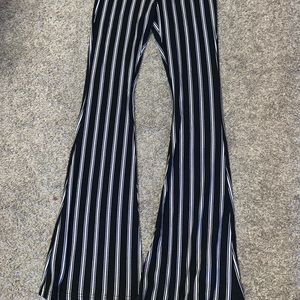 Black stripe pants